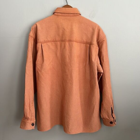 Windsor Lake Heavy Thick Shacket canvas like Shirt nutmeg orange Men’s Large - Picture 15 of 16